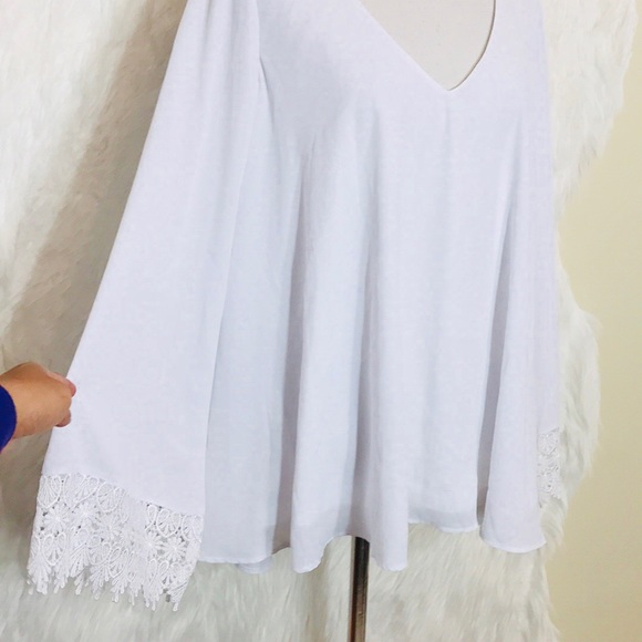 Show Me Your Mumu White Lace Embroidered Top - Picture 3 of 7